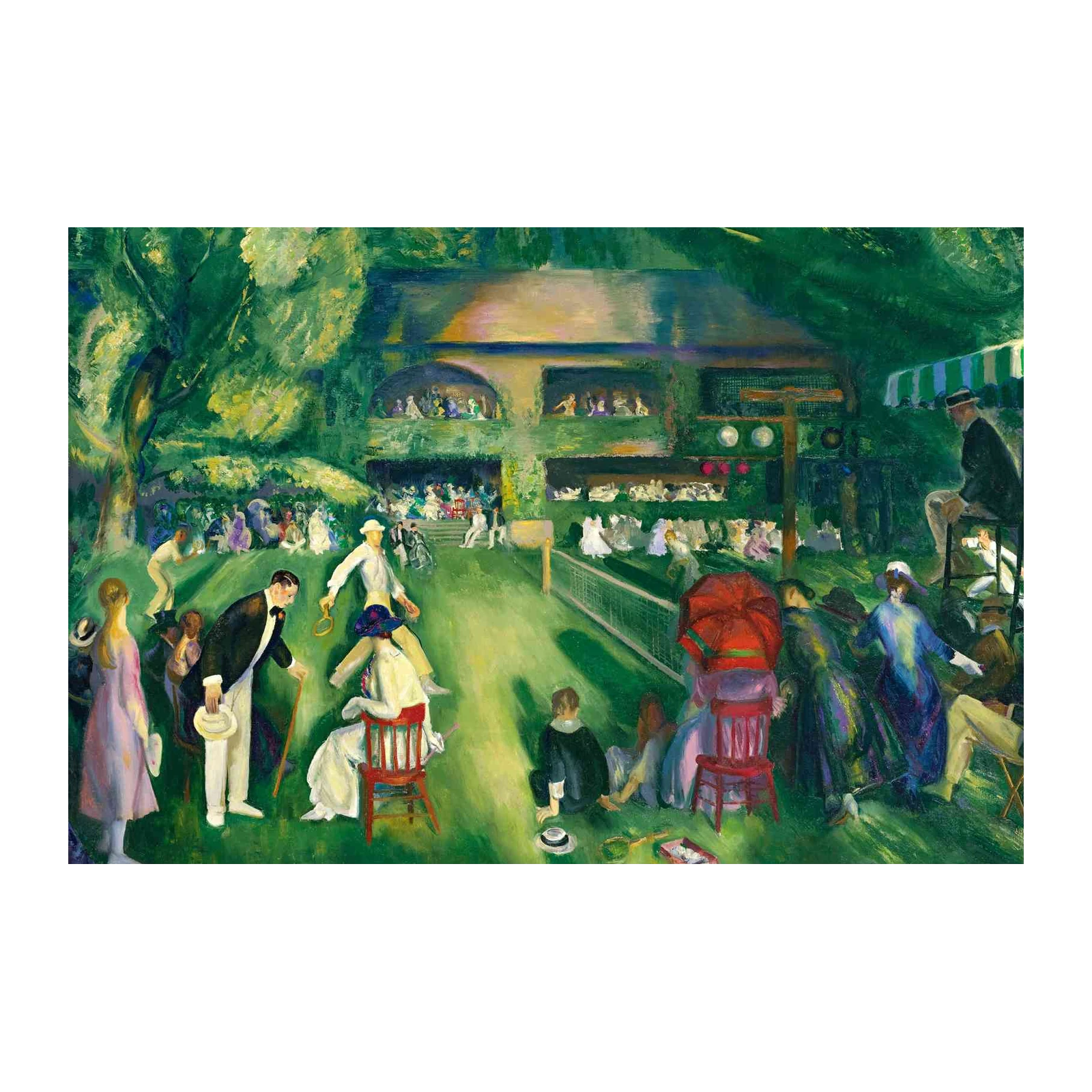 Elegant Tennis Match Impressionist Wall Art