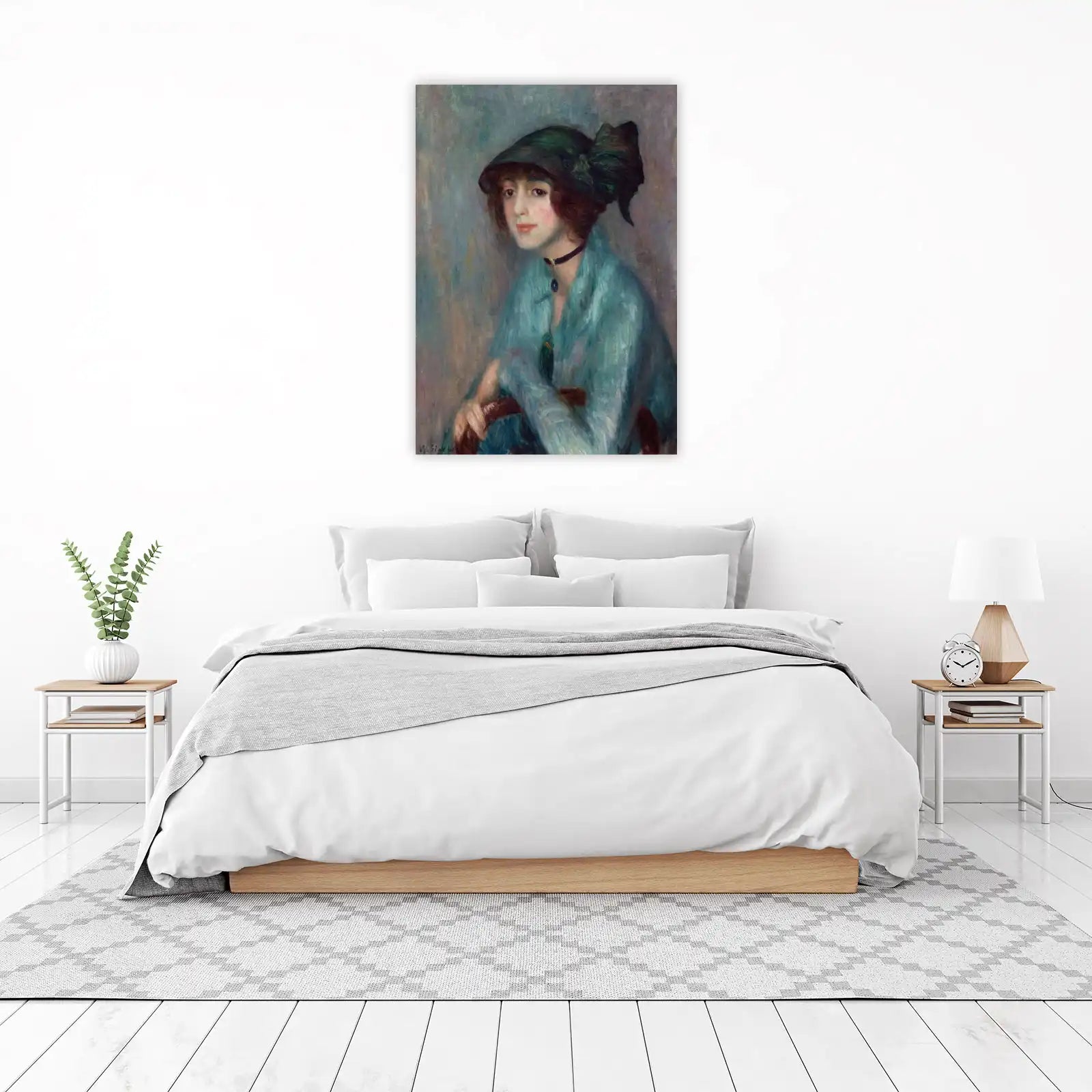 Elegant Woman Portrait Oil Painting Wall Art