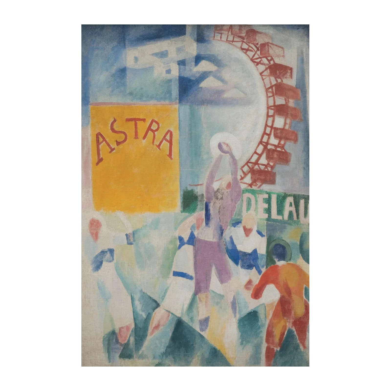 Vibrant Ferris Wheel & Sports Scene Wall Art