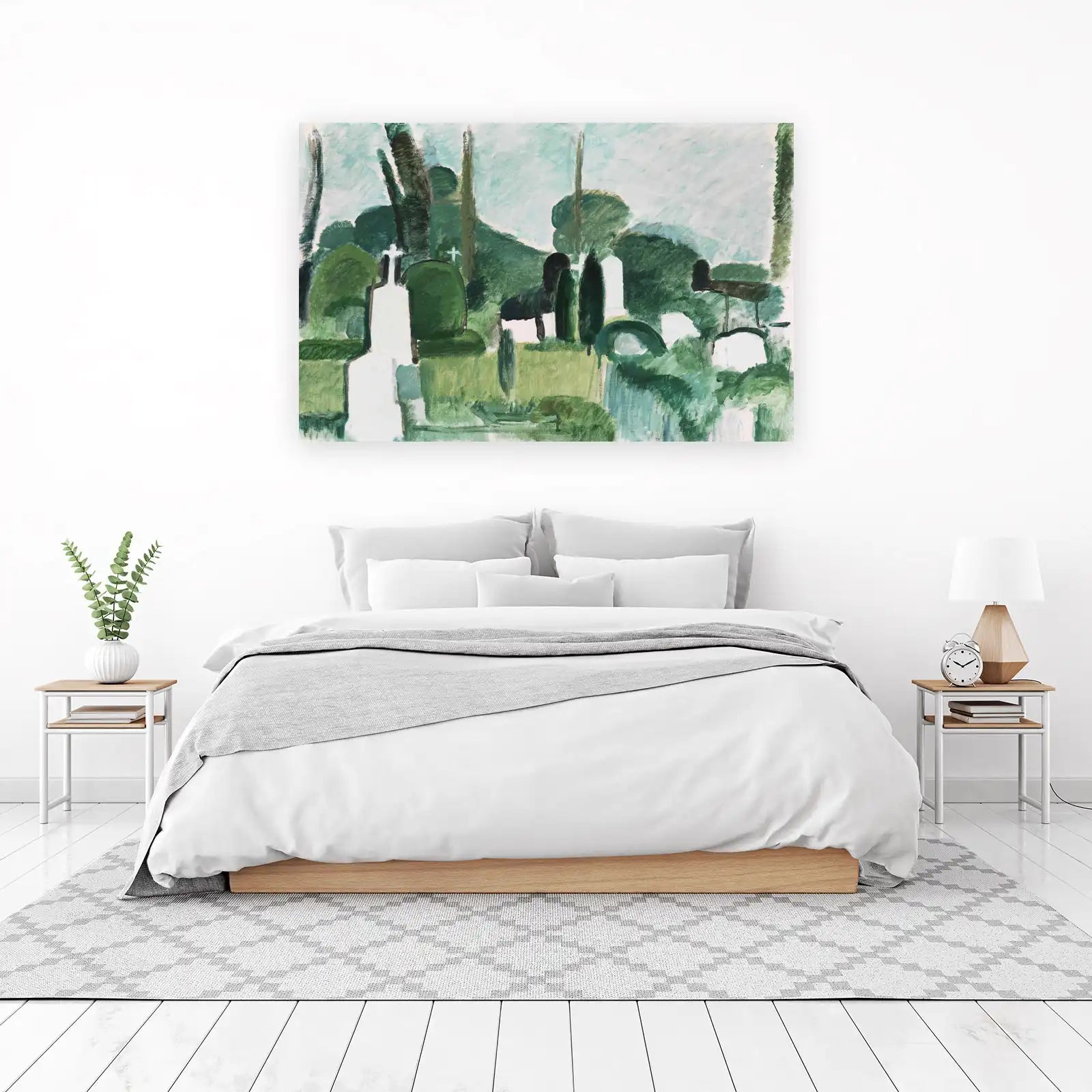 Serene Cemetery Landscape Wall Art