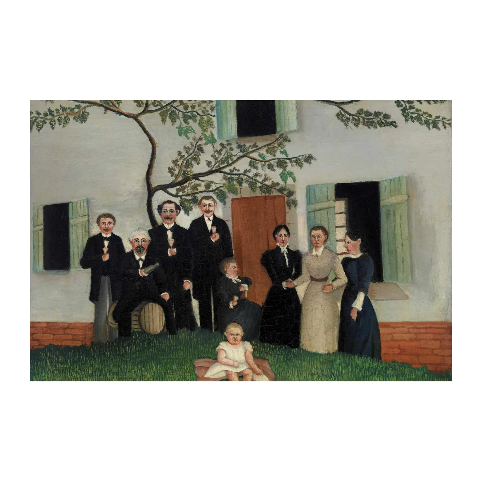Vintage Family Portrait Henri Rousseau Wall Art