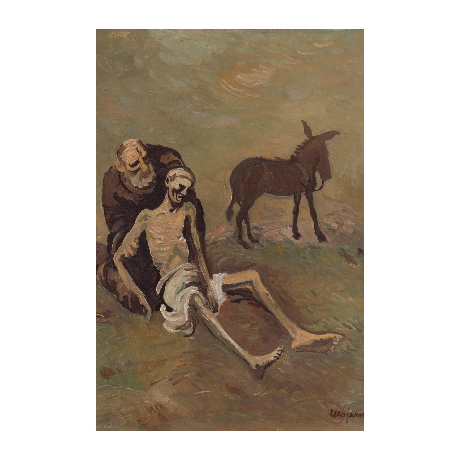 Charity's Embrace: The Good Samaritan Wall Art