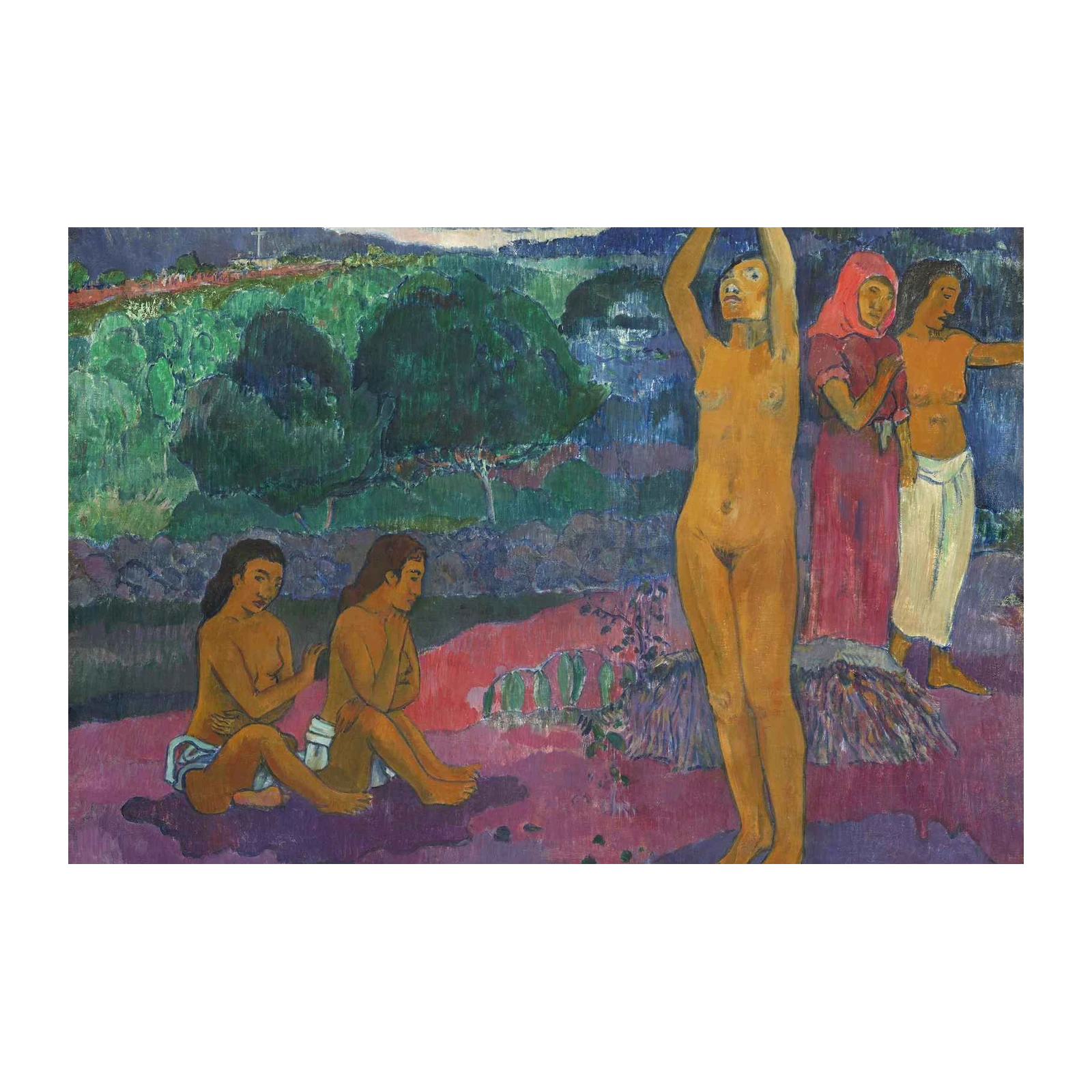 Tahitian Women Gauguin Inspired Wall Art
