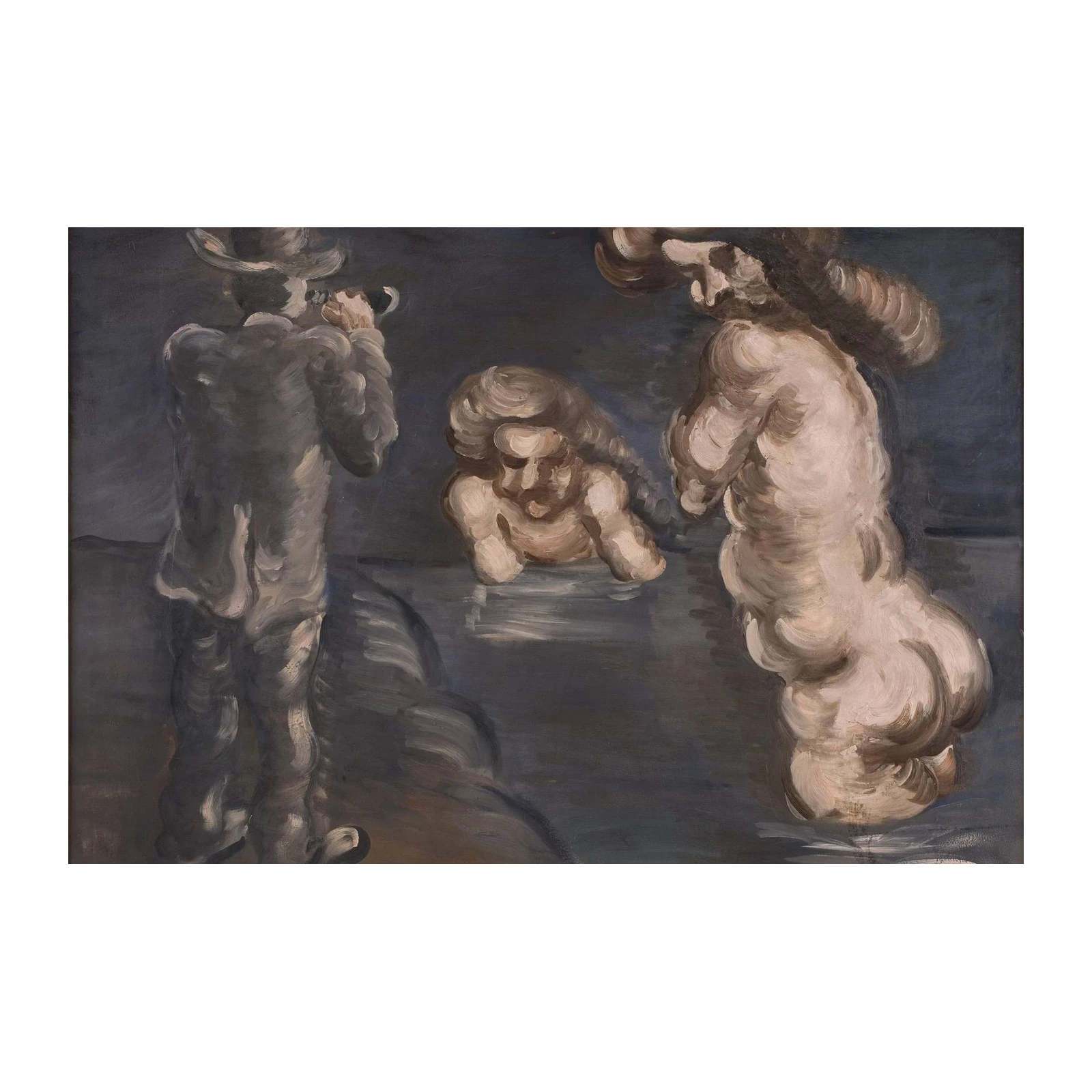 Vintage Nude & Cowboy Scene Wall Art