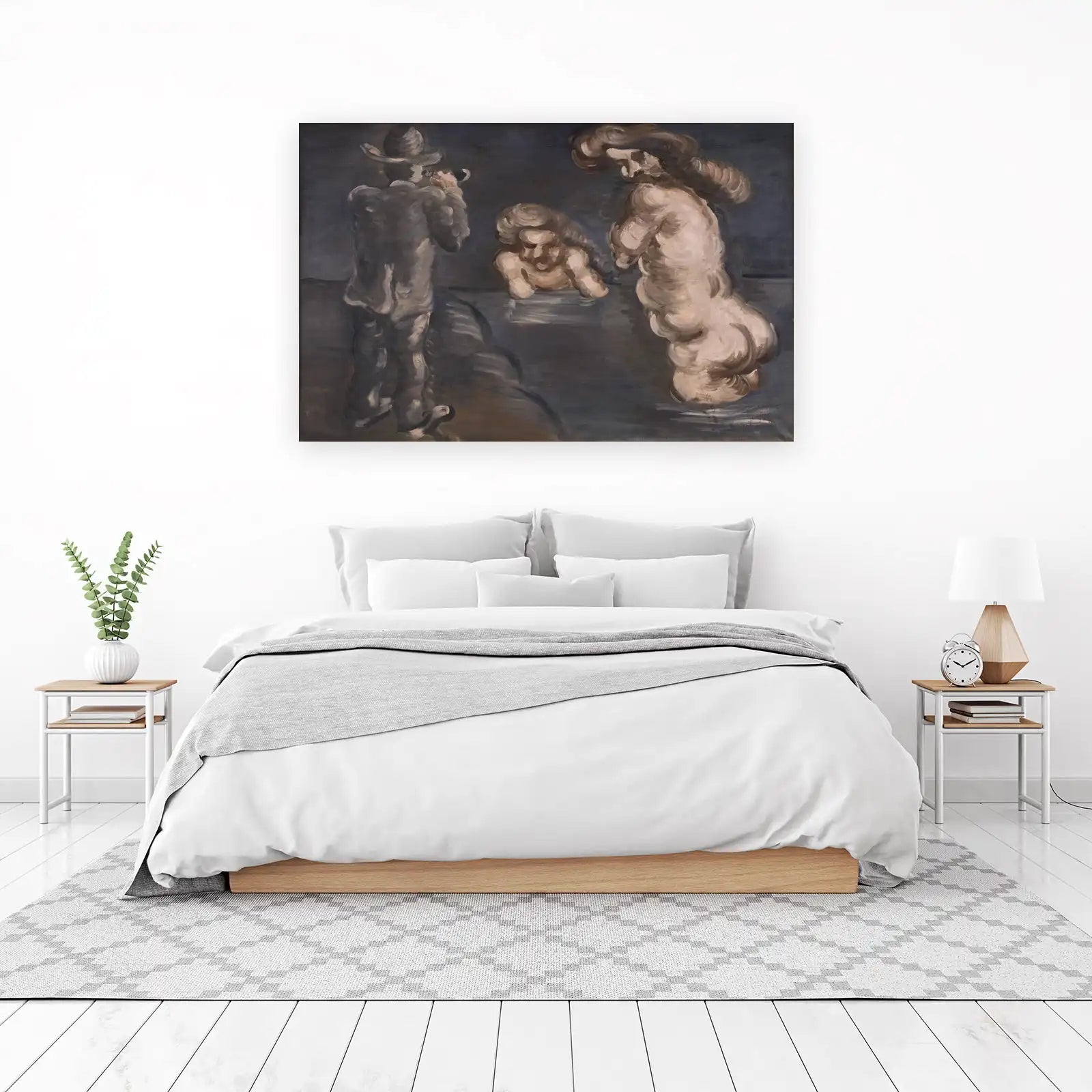 Vintage Nude & Cowboy Scene Wall Art