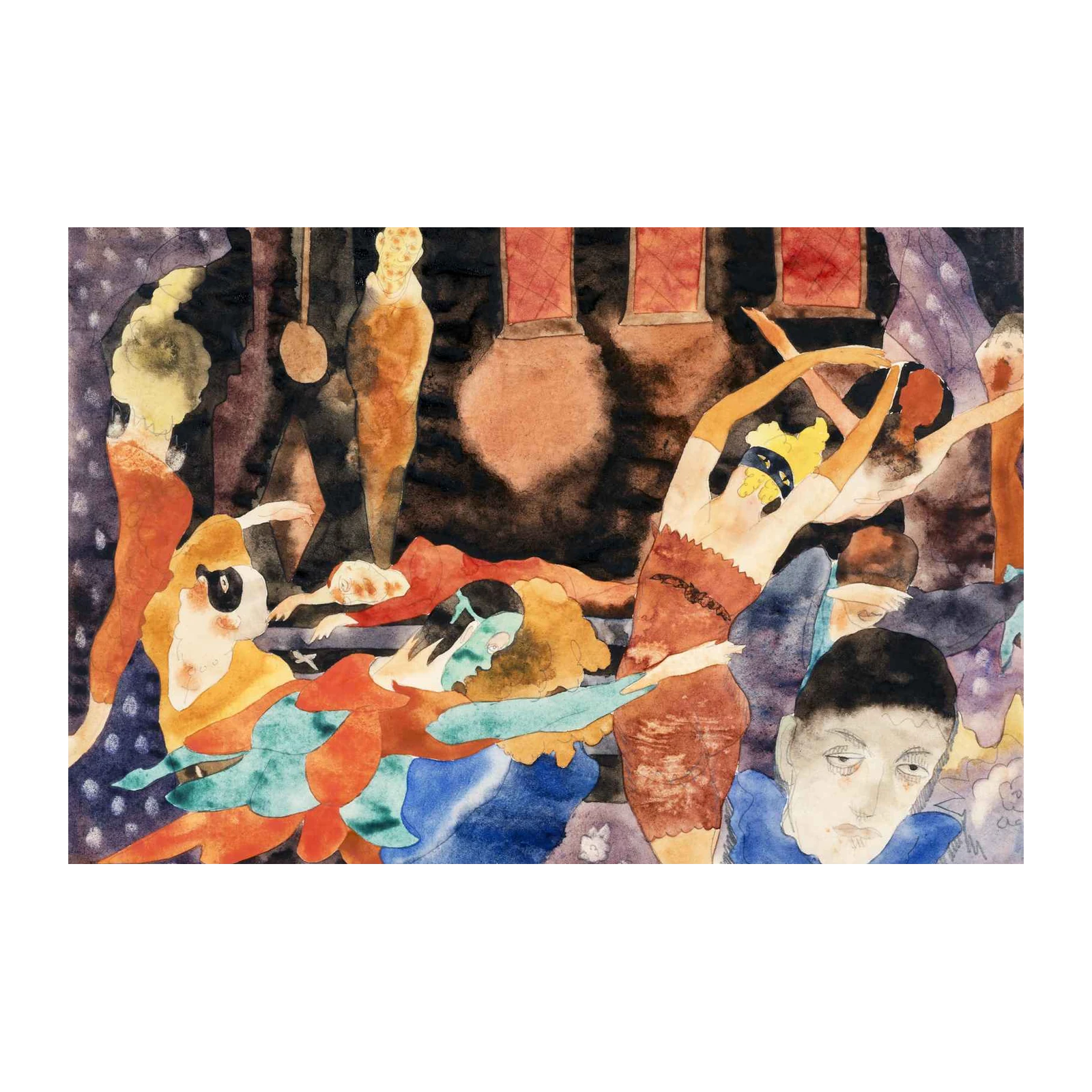 Surrealist Figures Dancing Wall Art