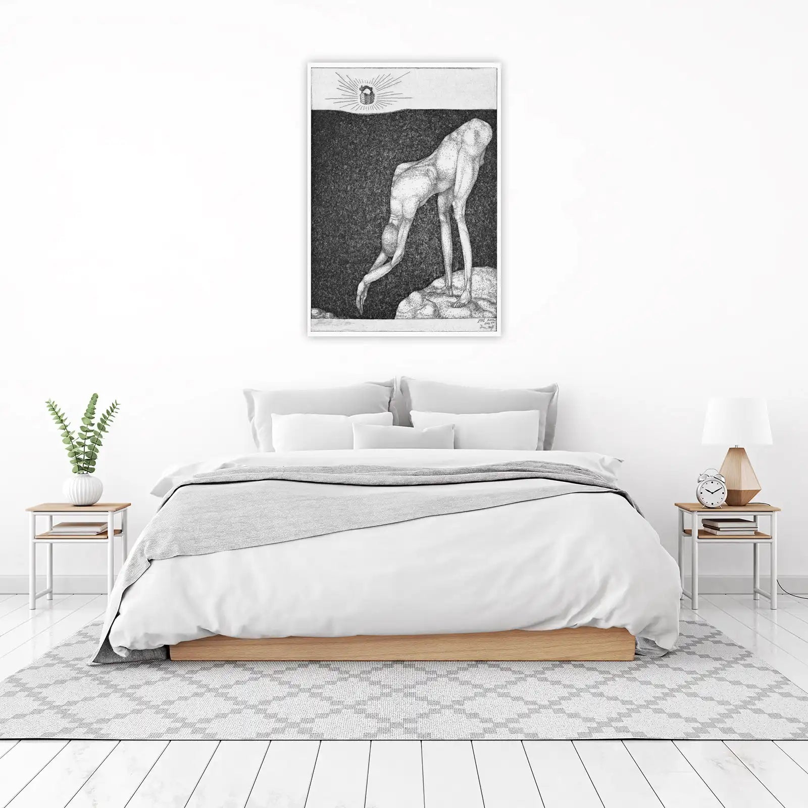 Surrealist Figure Enigmatic Composition Wall Art