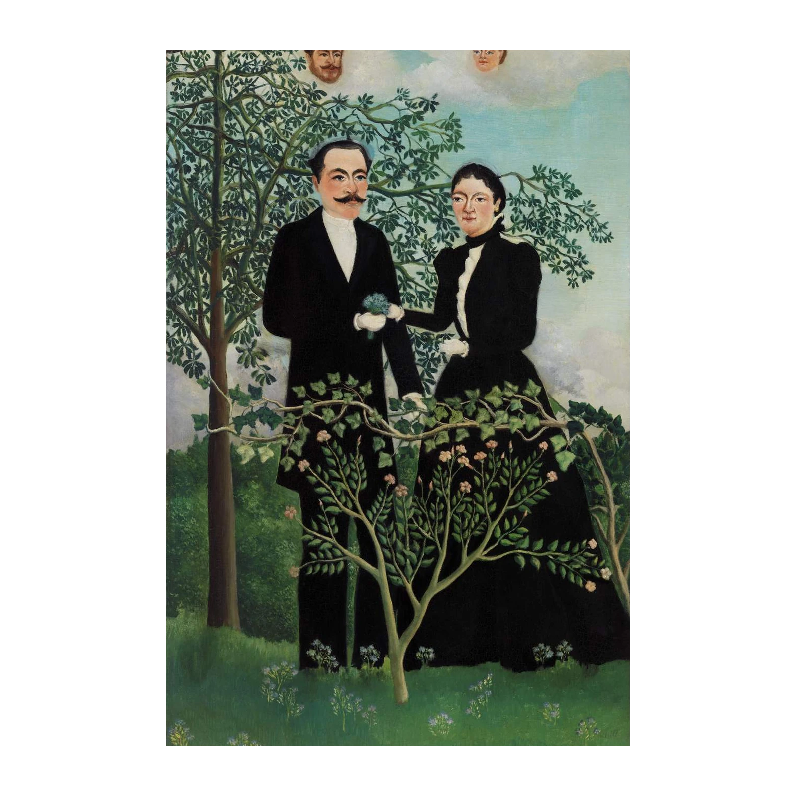 Mystical Garden Couple Portrait Wall Art