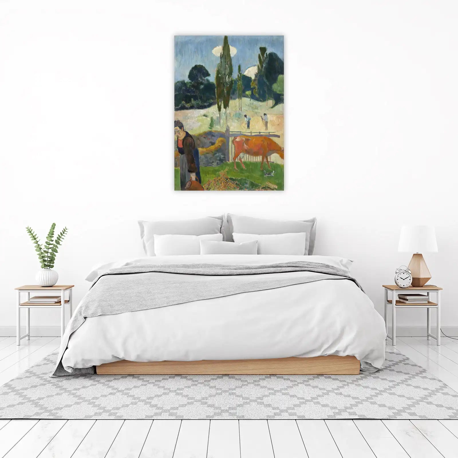 Pastoral Scene Gauguin Impressionist Farm Wall Art