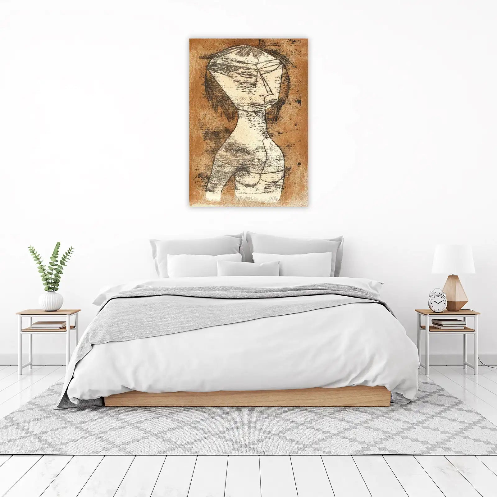 Abstract Portrait Female Figure Wall Art