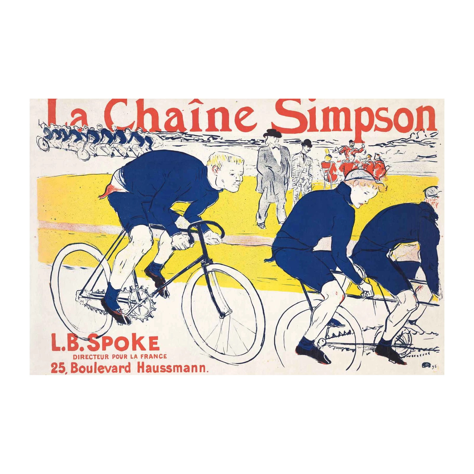 Vintage Cycling Race "La Chaîne Simpson" Wall Art