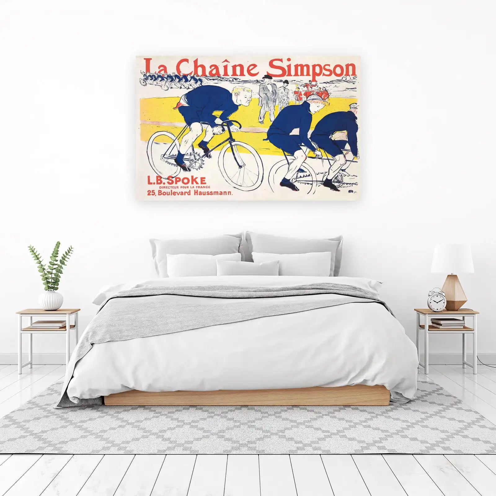 Vintage Cycling Race "La Chaîne Simpson" Wall Art
