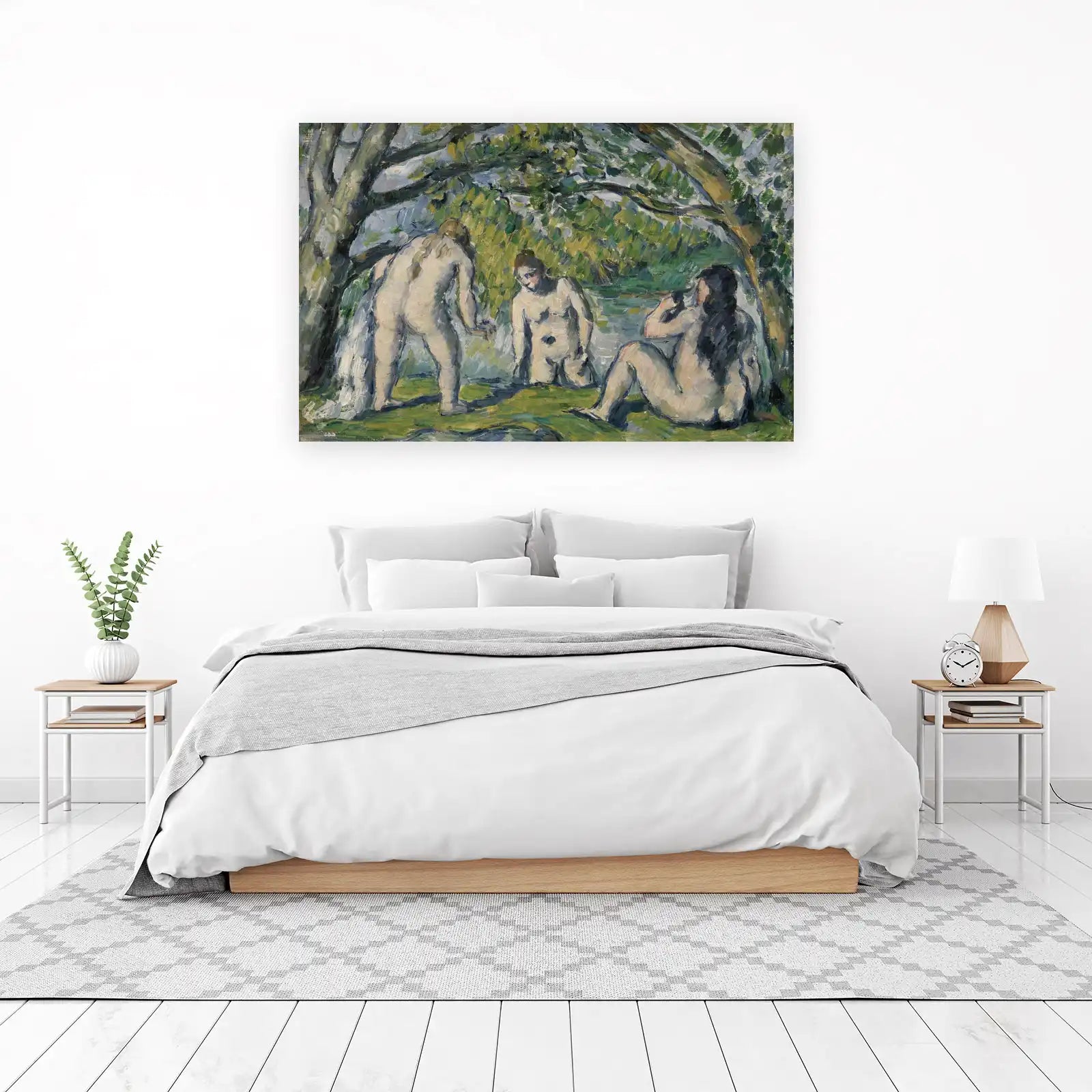 Bathers by River Impressionist Wall Art Wall Art