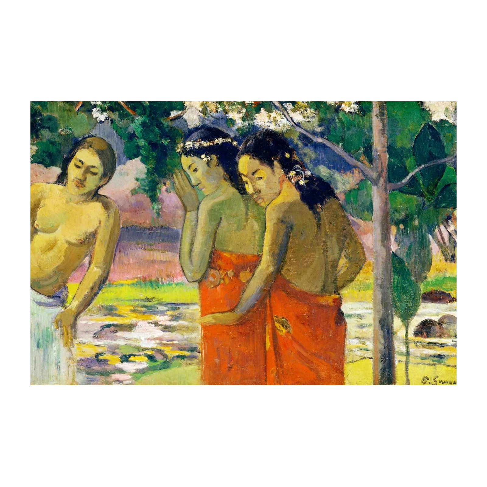 Tahitian Women Impressionist Art Wall Art
