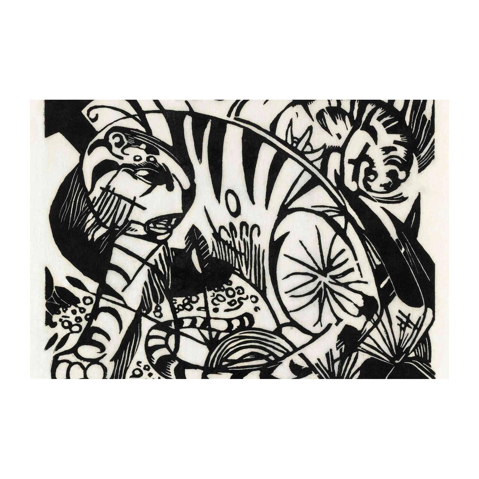 Abstract Tiger Forest Black & White Wall Art