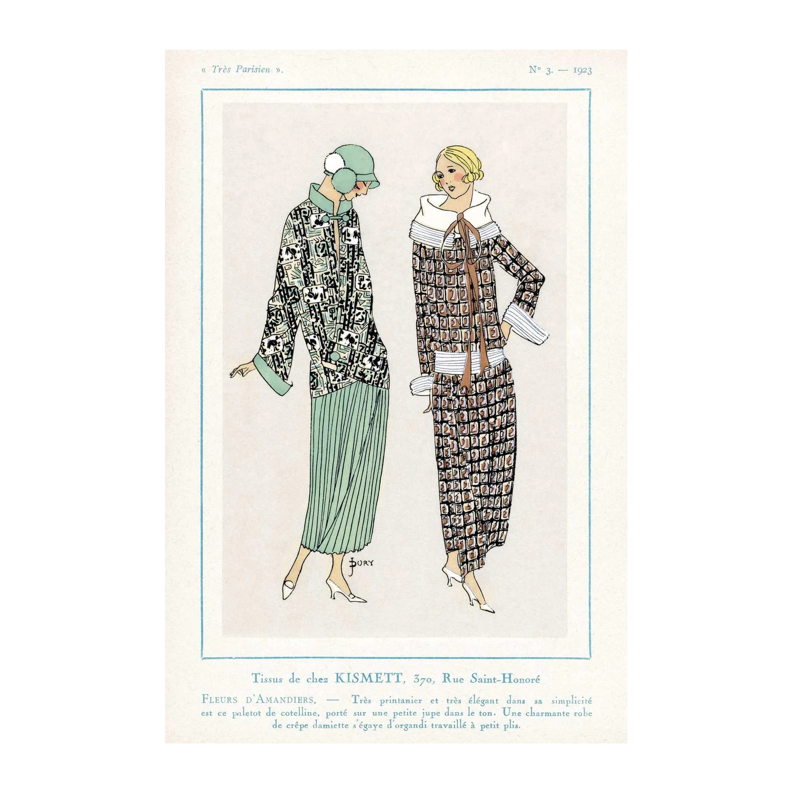 Art Deco Fashion Illustration Wall Art