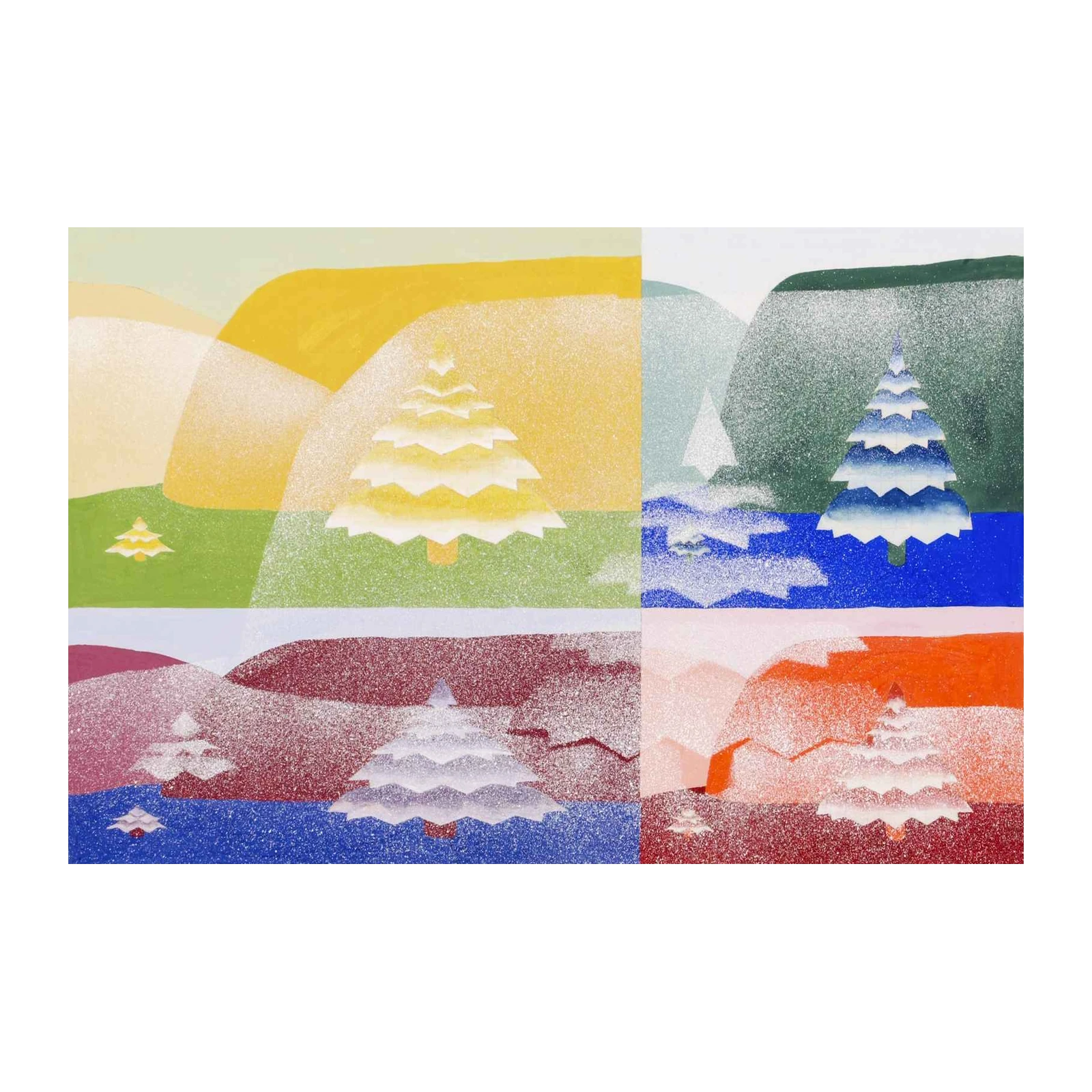 Four Seasons Christmas Tree Wall Art