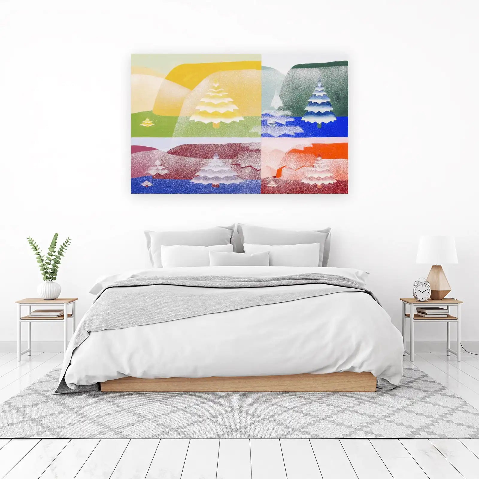 Four Seasons Christmas Tree Wall Art