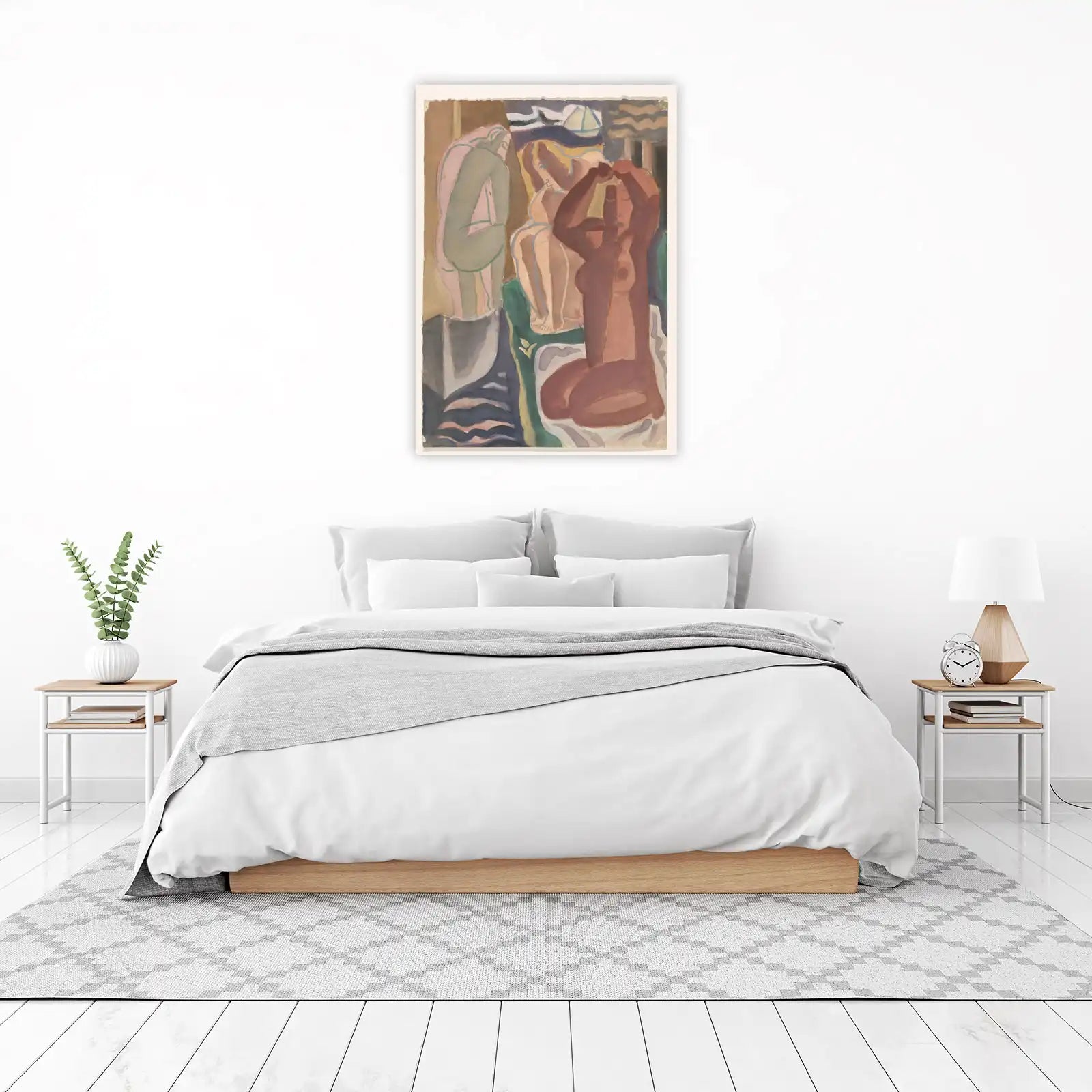 Bohemian Figures Nude Watercolor Wall Art