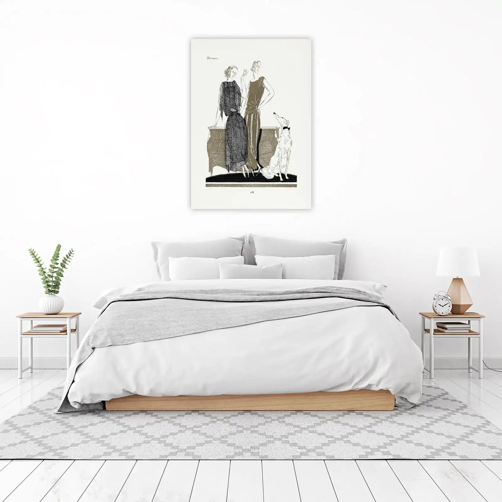 Vintage Fashion Art Dog Wall Art