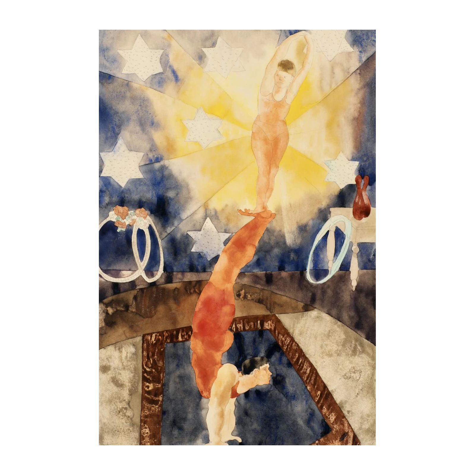 Dreamlike Acrobat Stars Wall Art