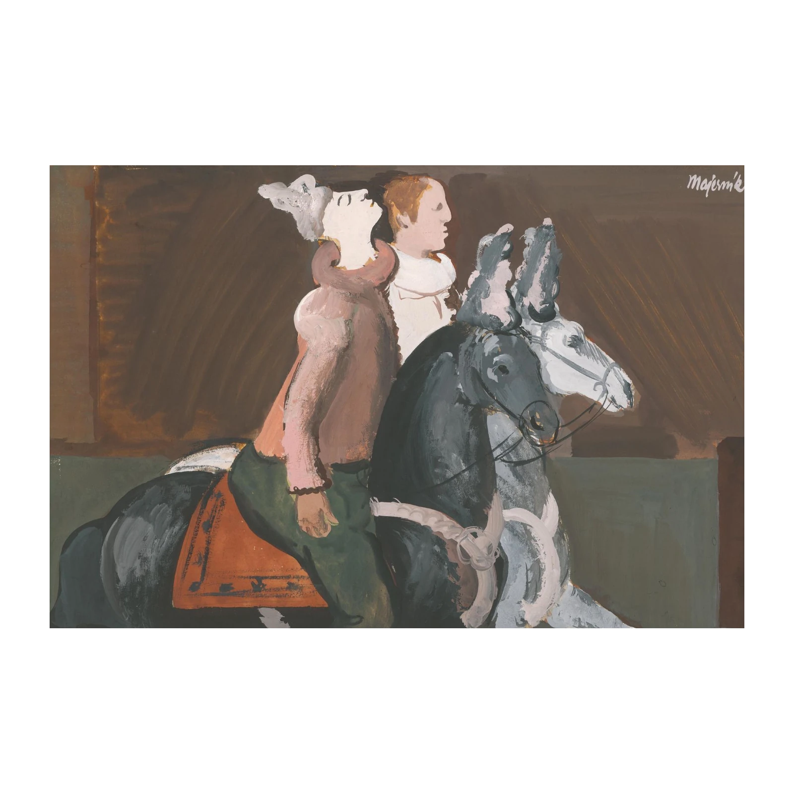 Majestic Equestrians Vintage Horse Art Wall Art