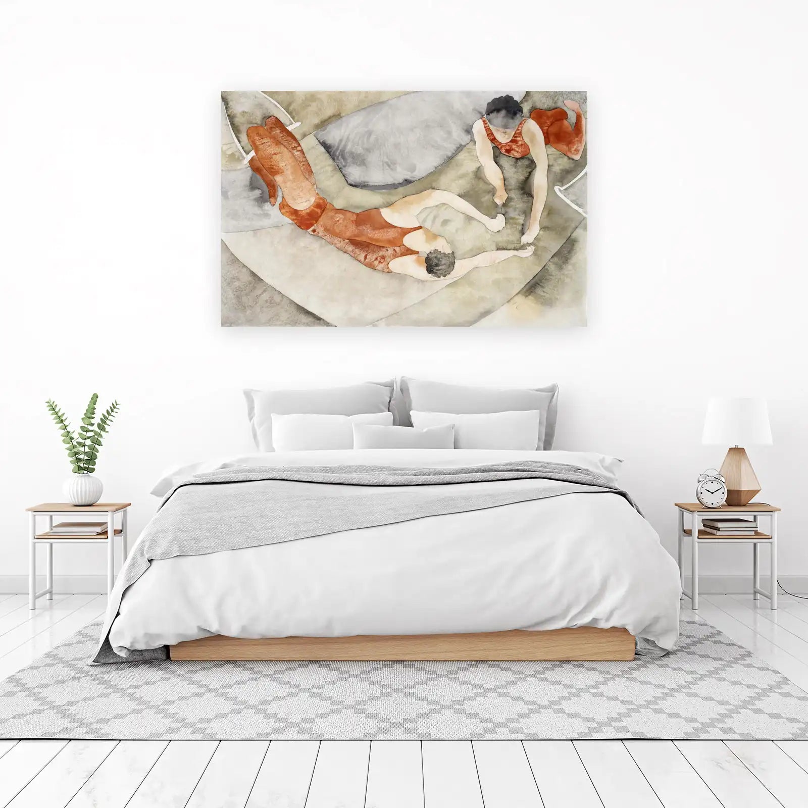 Serene Figures Watercolor Wall Art