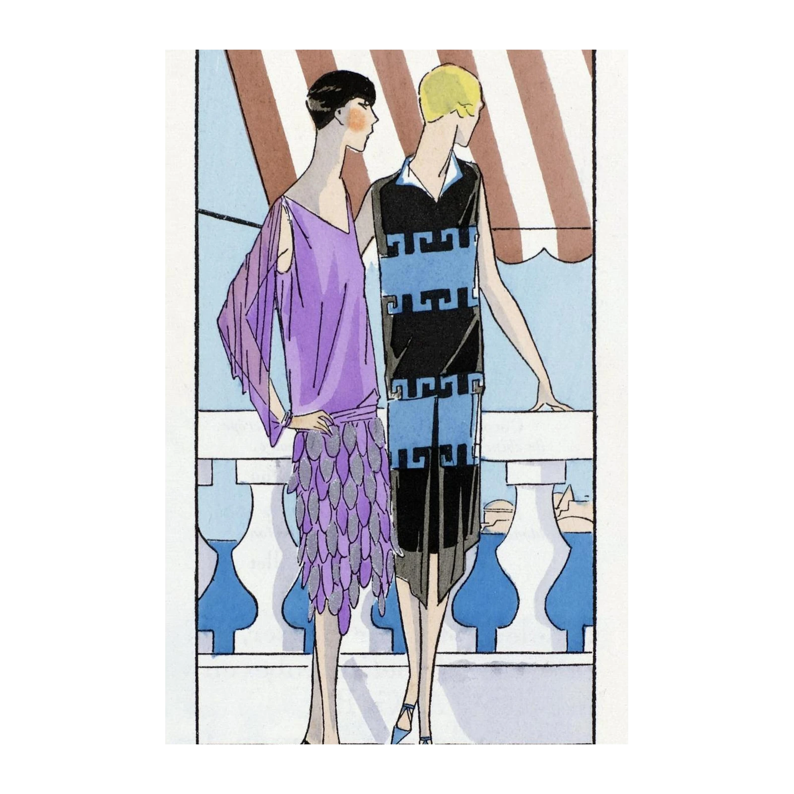 Vintage Art Deco Fashionistas Wall Art