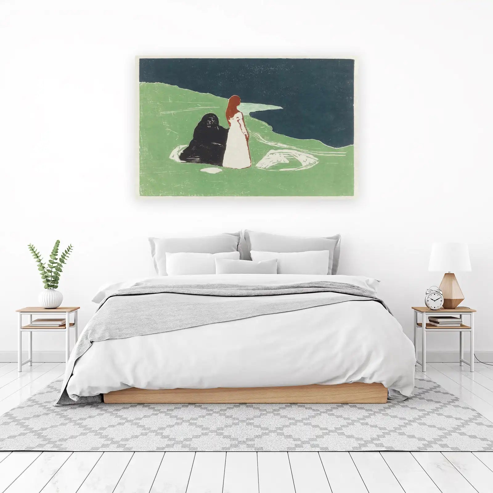 Enigmatic Figures Nature Scene Wall Art