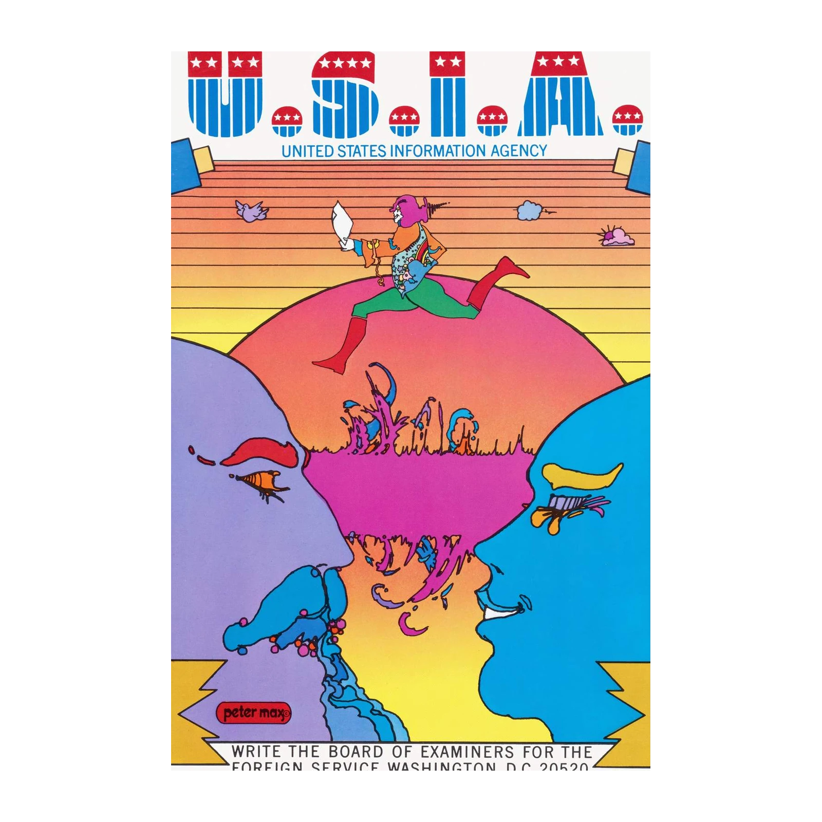 Psychedelic USA Art Peter Max Wall Art