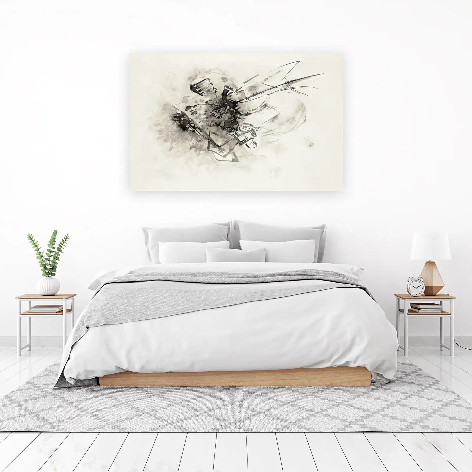 Abstract Ink Burst Wall Art for Modern Homes