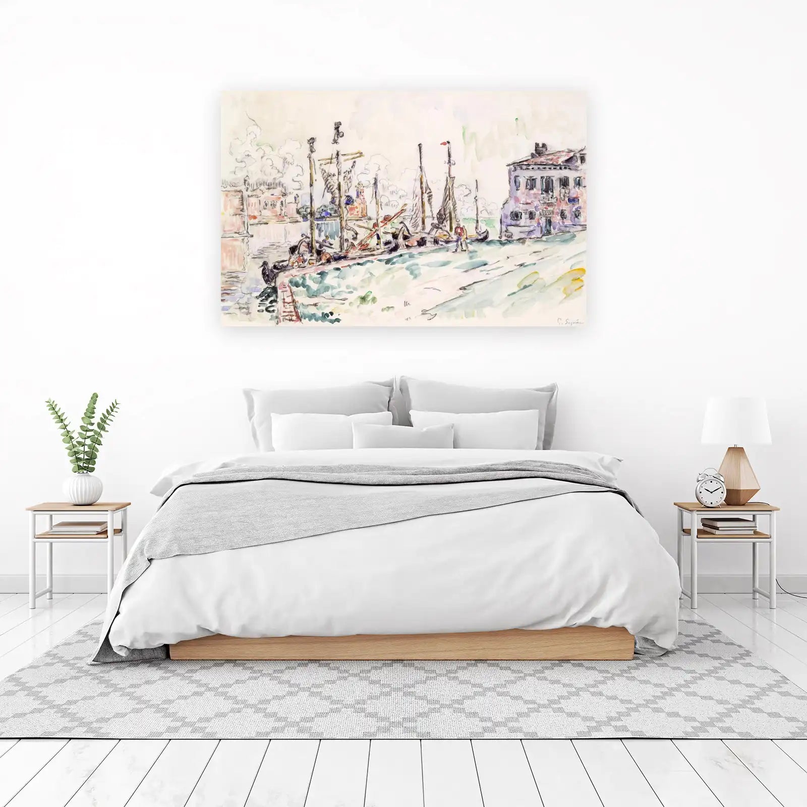 Venetian Harbor Boats Wall Art