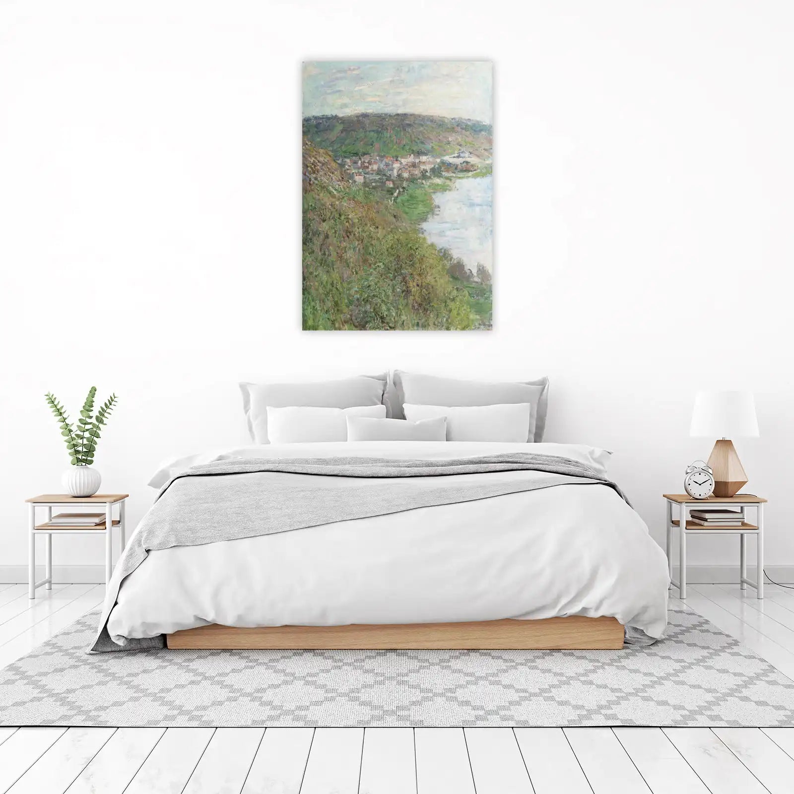 Serene River Valley Landscape Wall Art