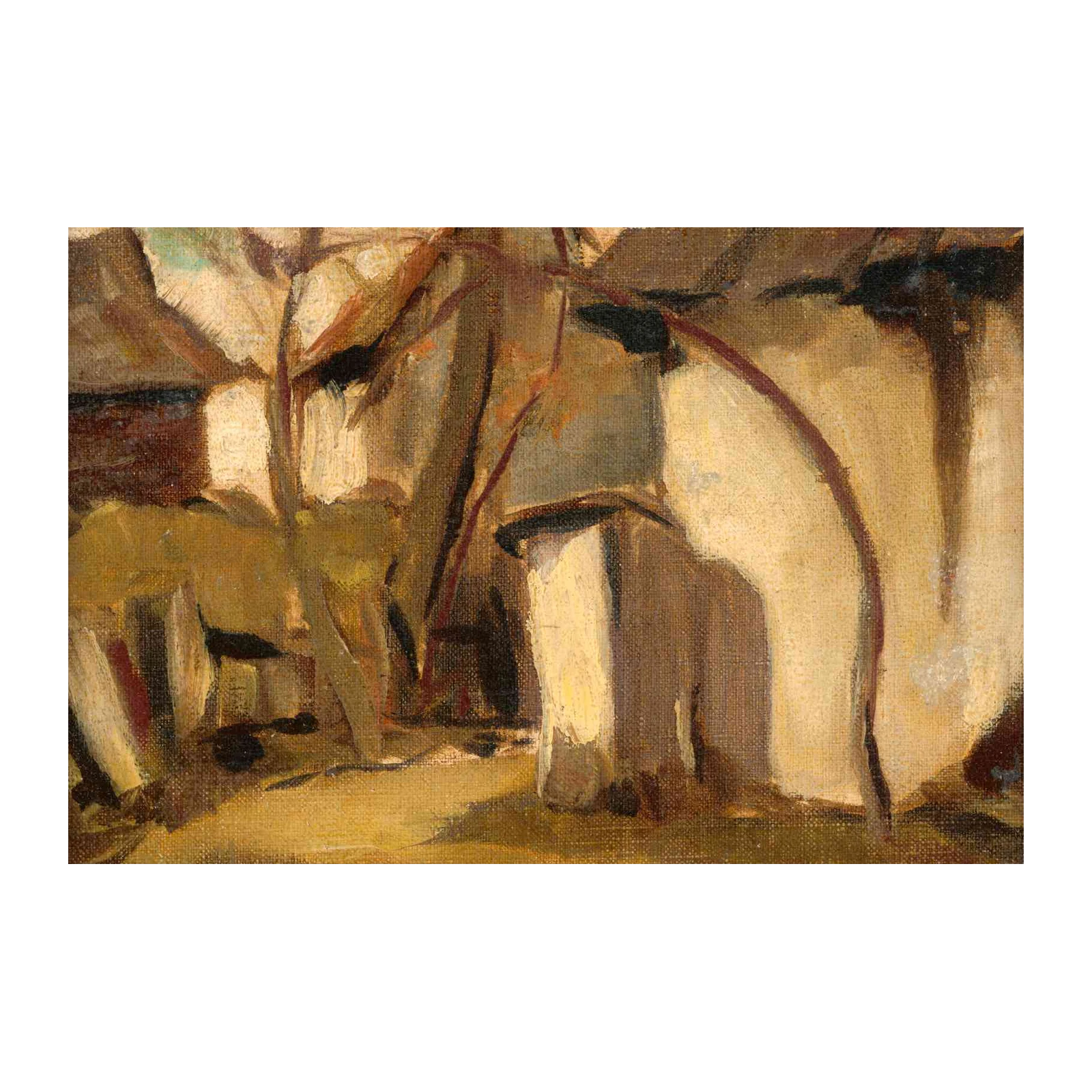Abstract Village Scene Wall Art Wall Art