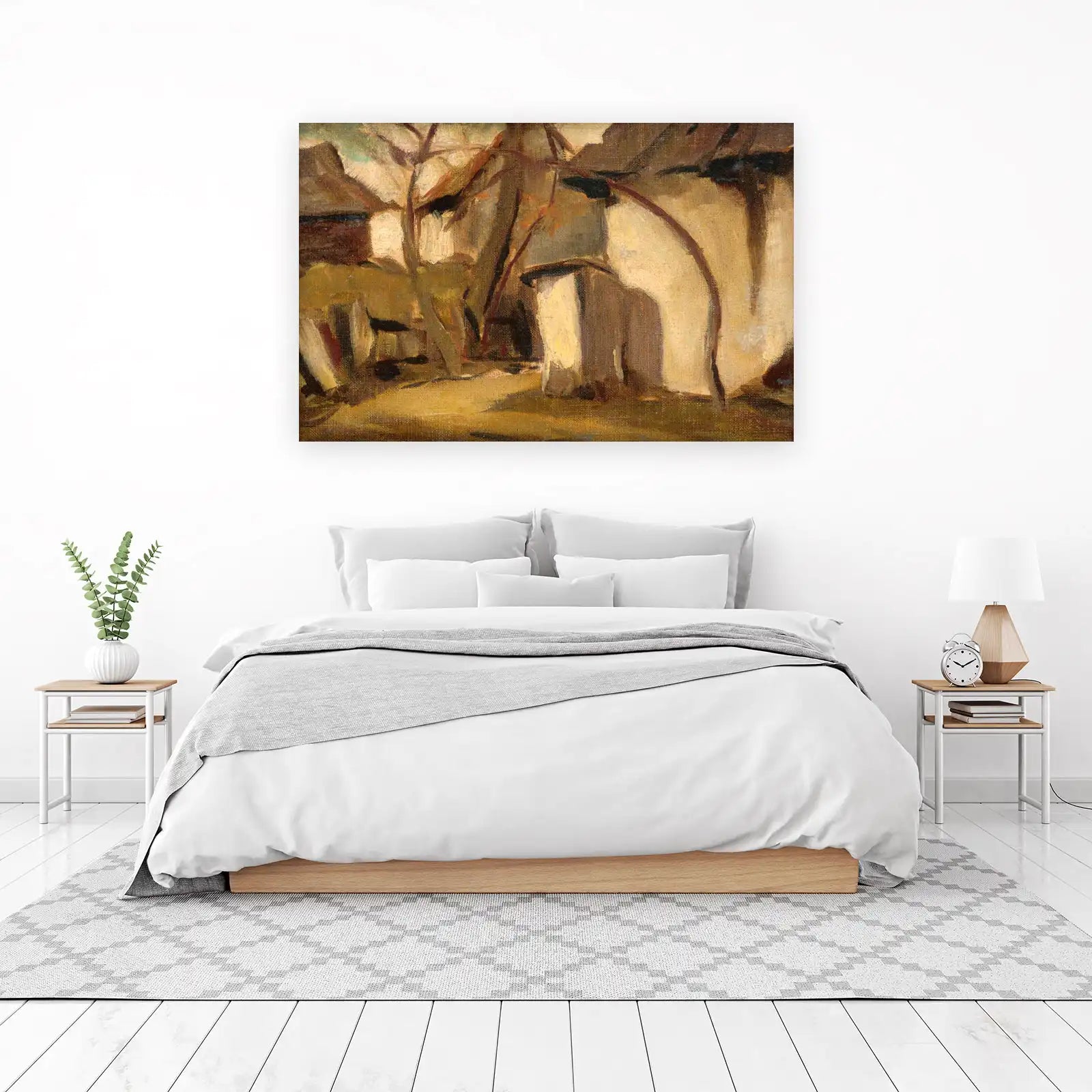 Abstract Village Scene Wall Art Wall Art