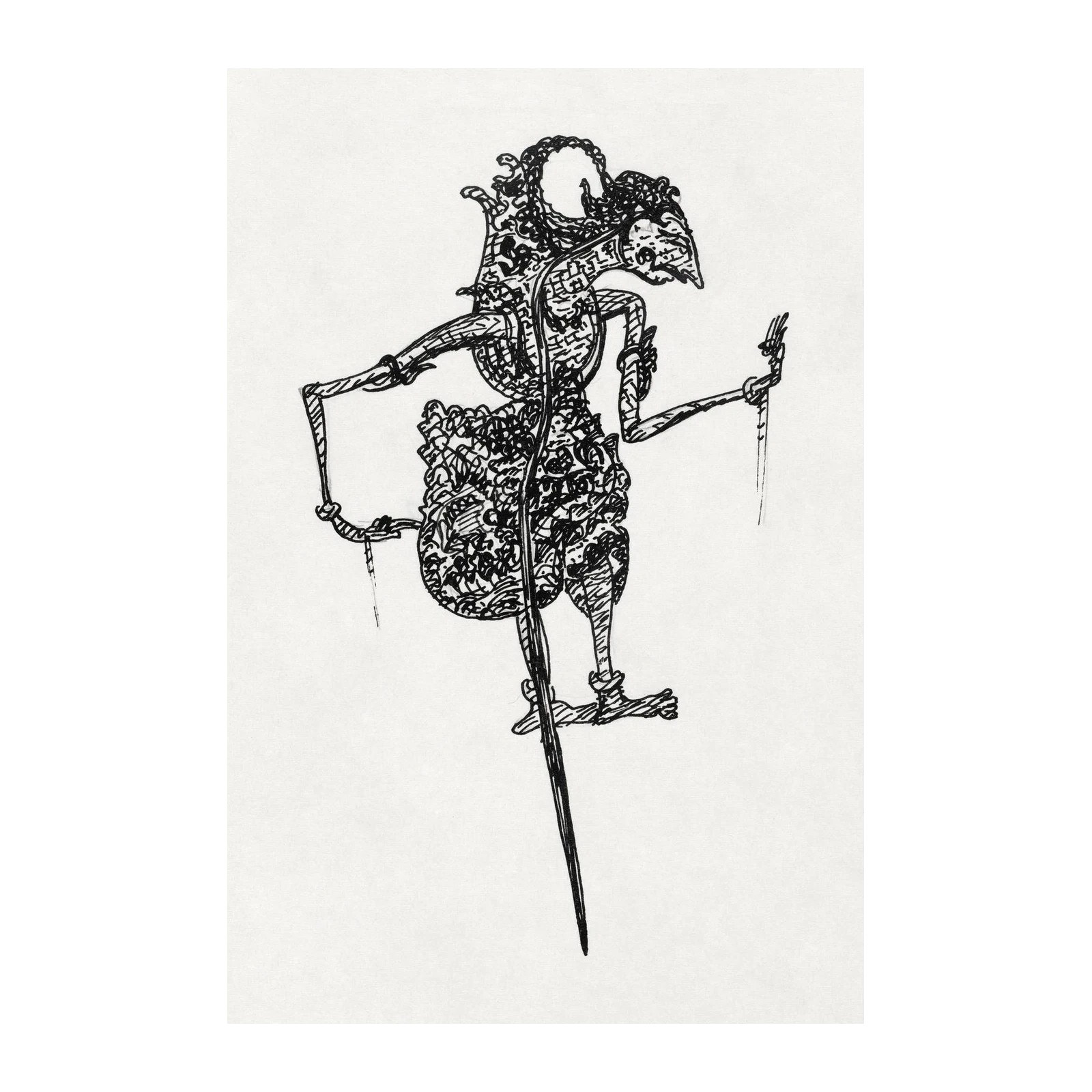 Intricate Shadow Puppet Art Wall Art