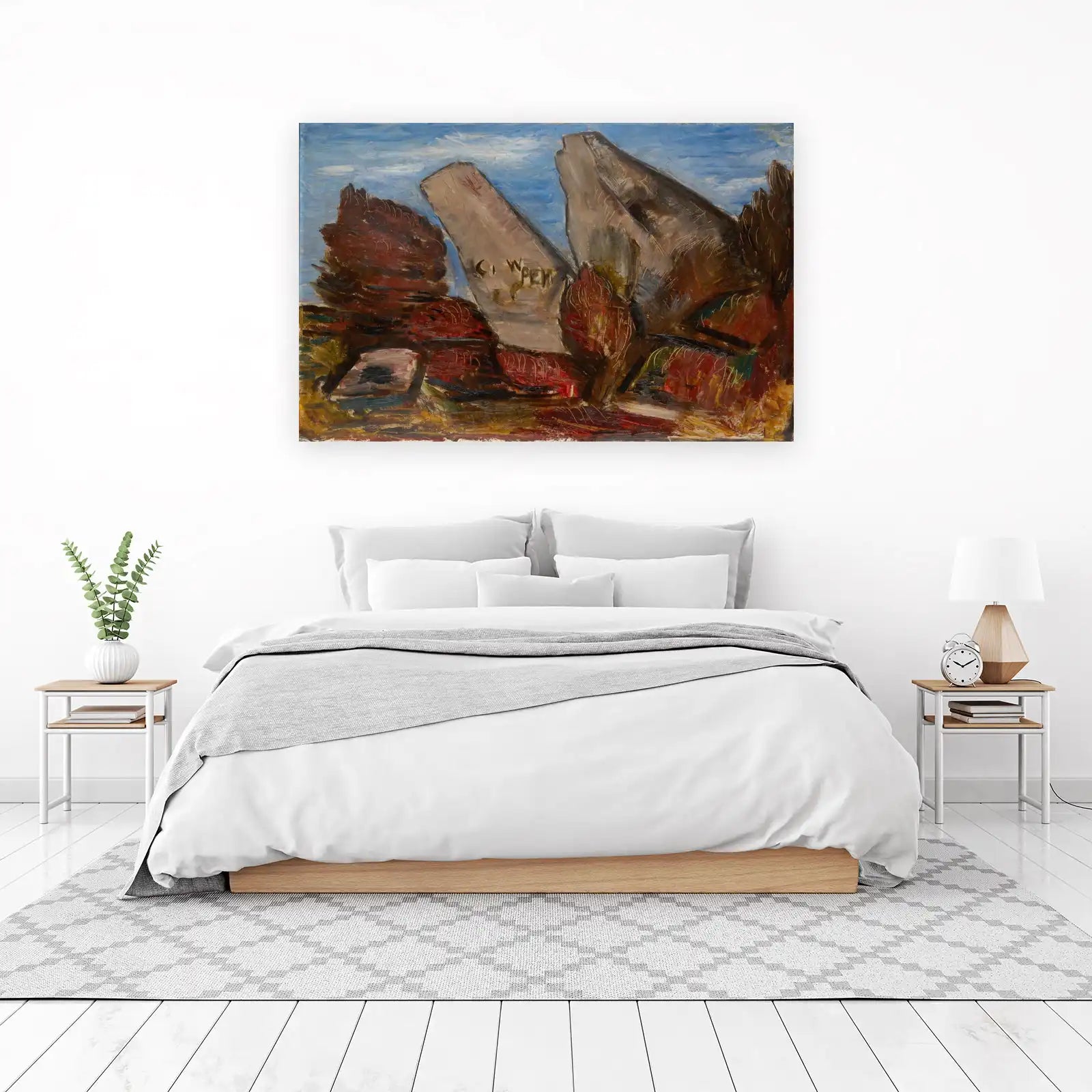 Bold Abstract Rock Formations Wall Art