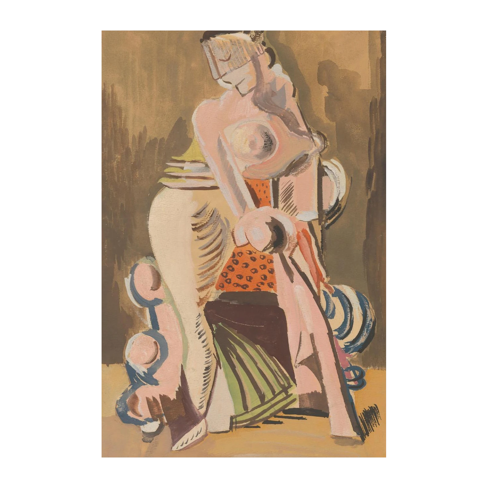 Abstract Figure Study Wall Art