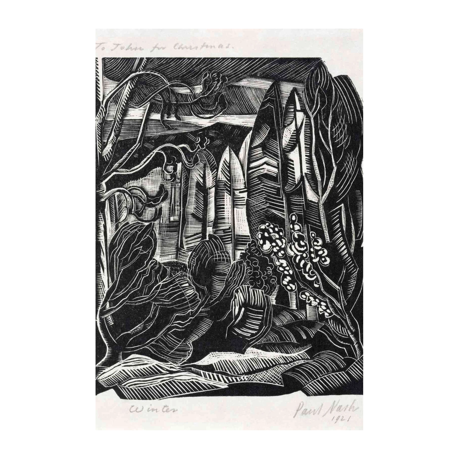 Paul Nash 'Winter' Linocut Wall Art