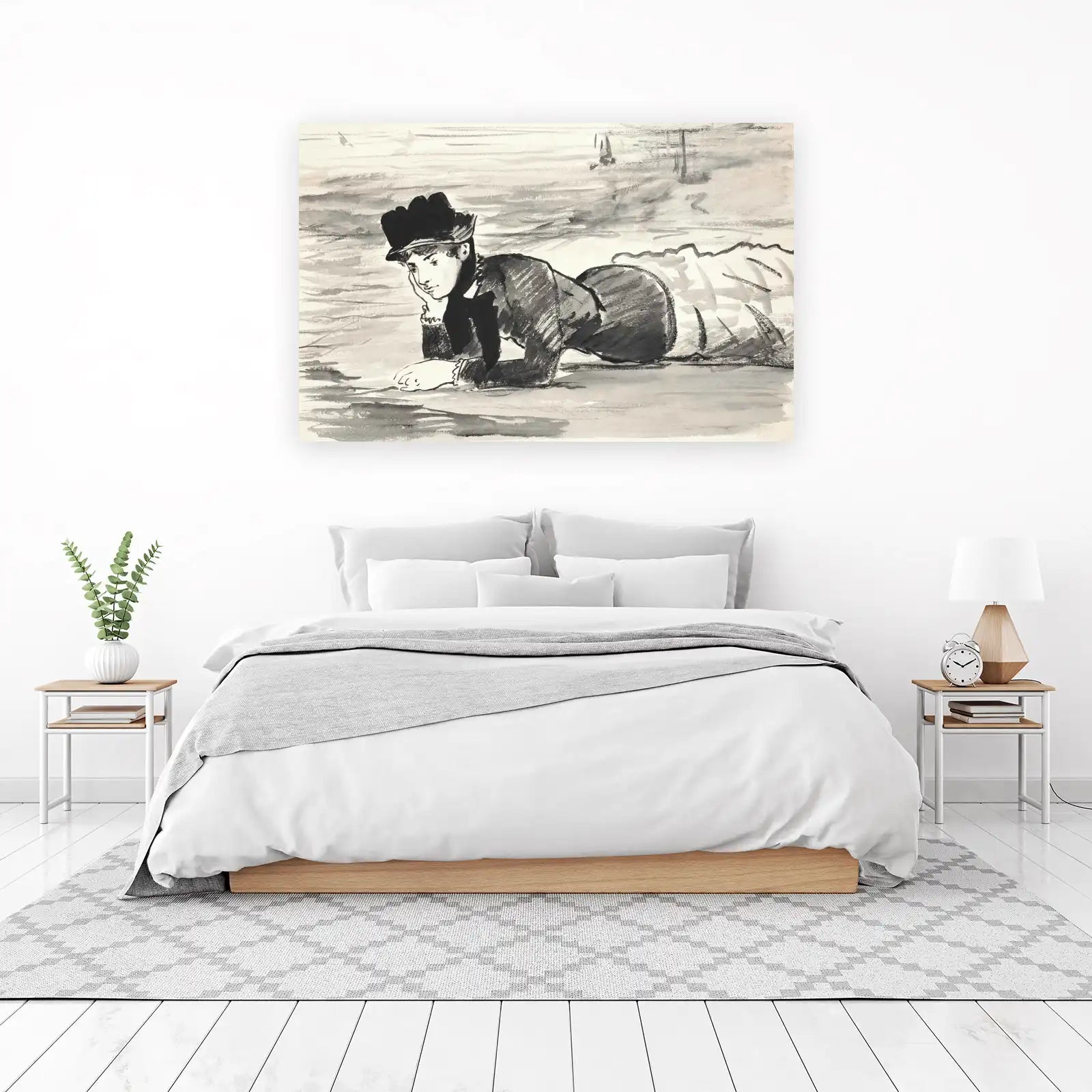 Monochromatic Beach Study Wall Art