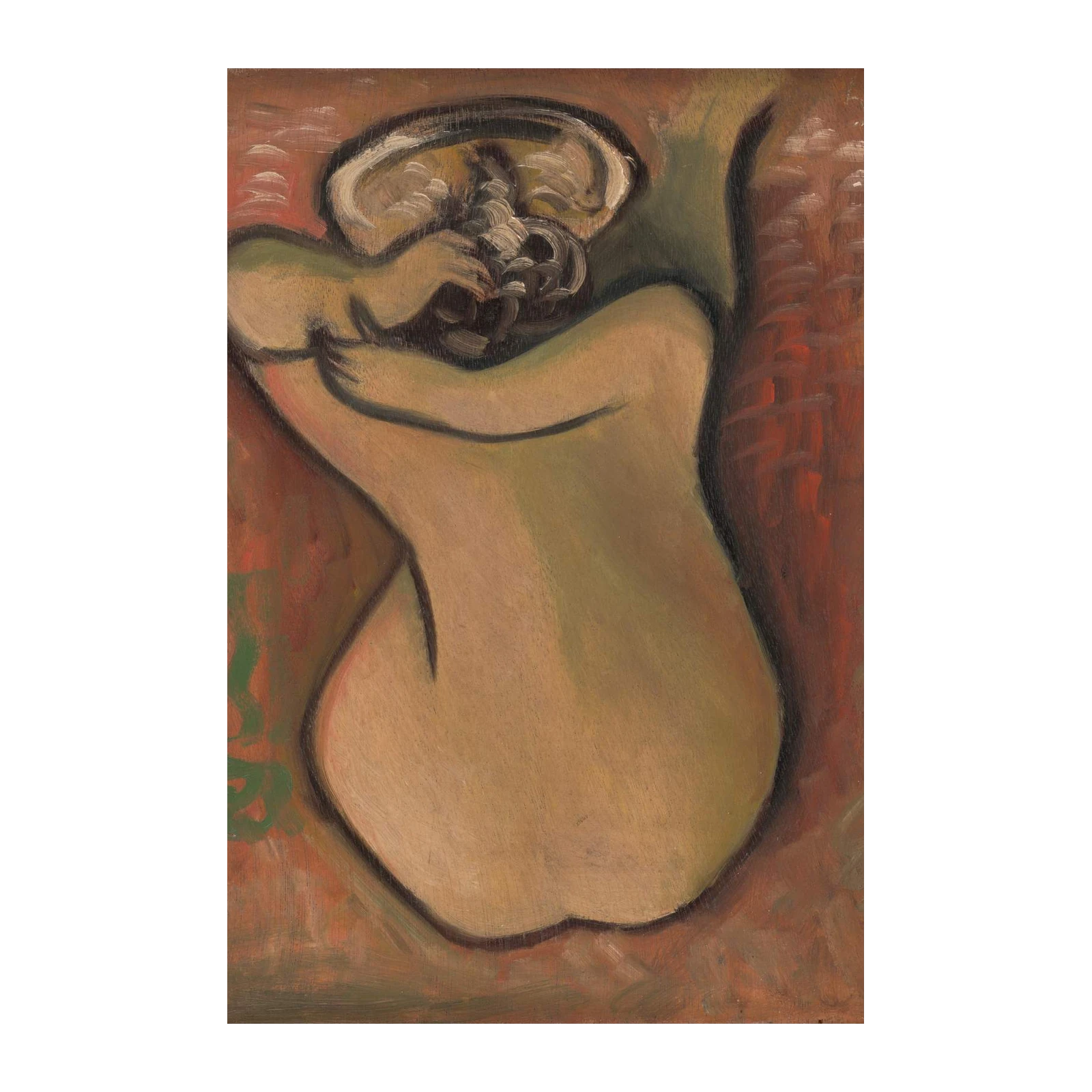 Expressive Nude Form Abstract Wall Art