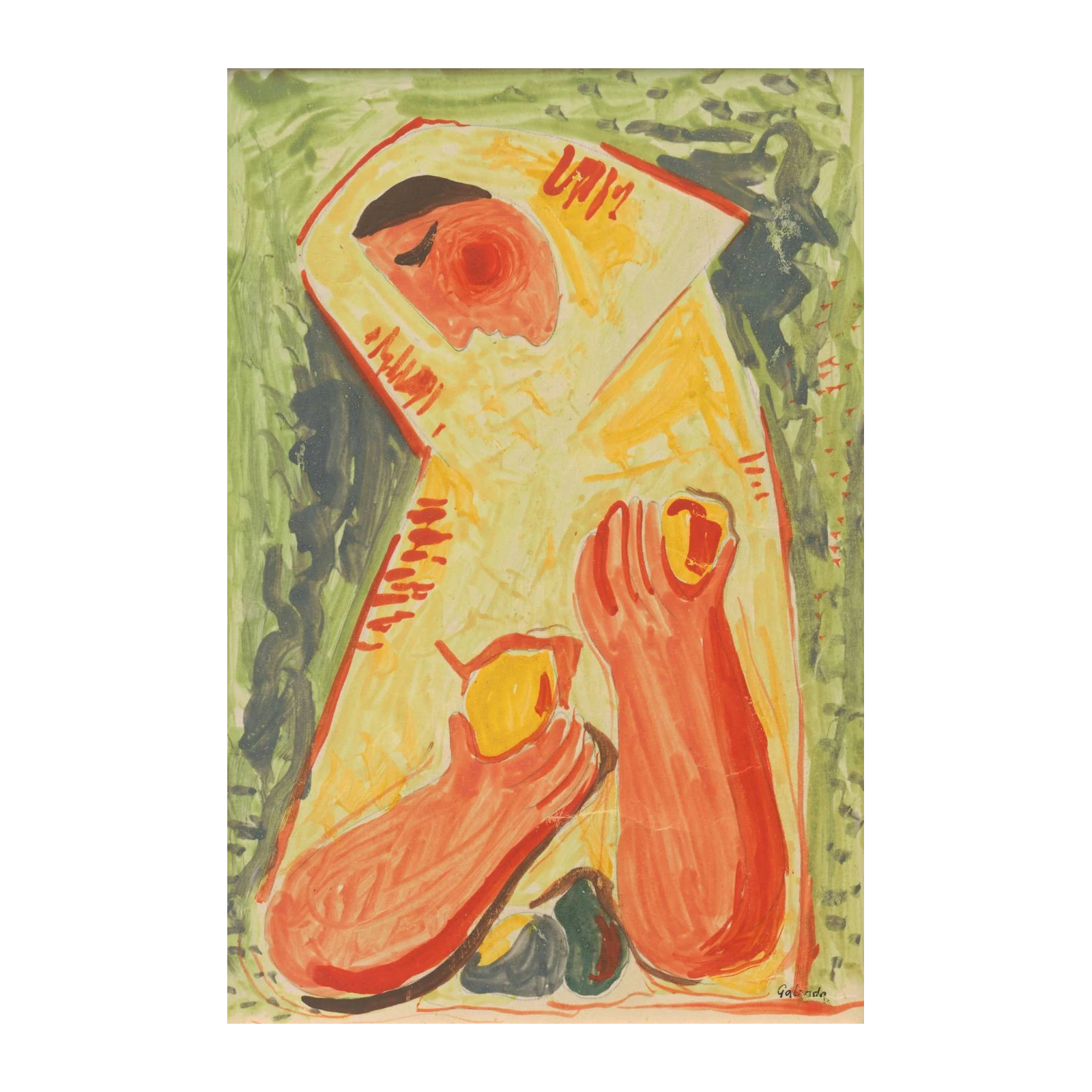 Vibrant Expressionist Figure Art Wall Art