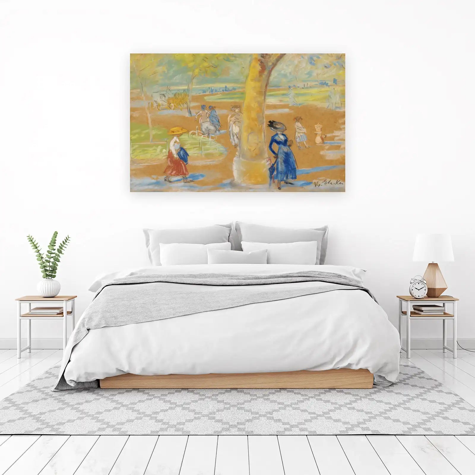 Parisian Park Stroll Impressionist Wall Art