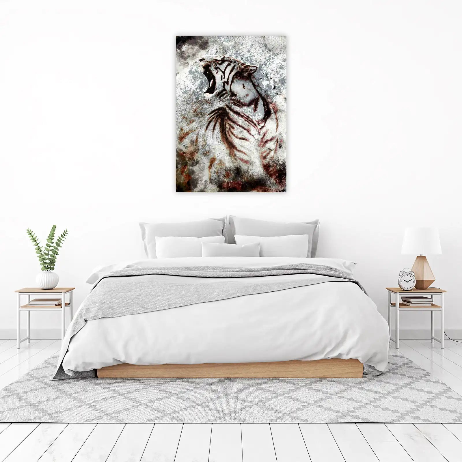 Roaring Tiger Grunge Art Wall Art