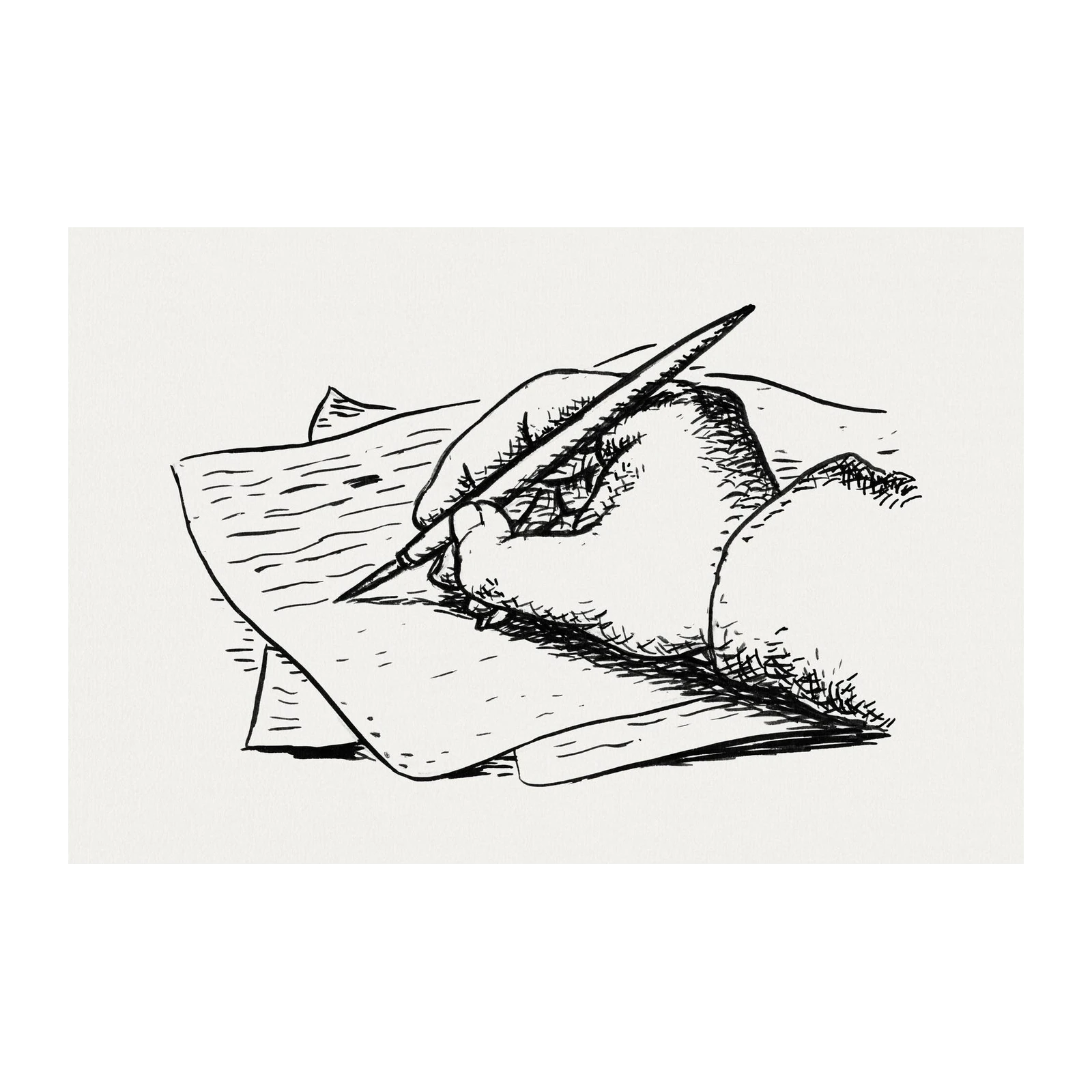 Elegant Penmanship Hand Sketch Wall Art