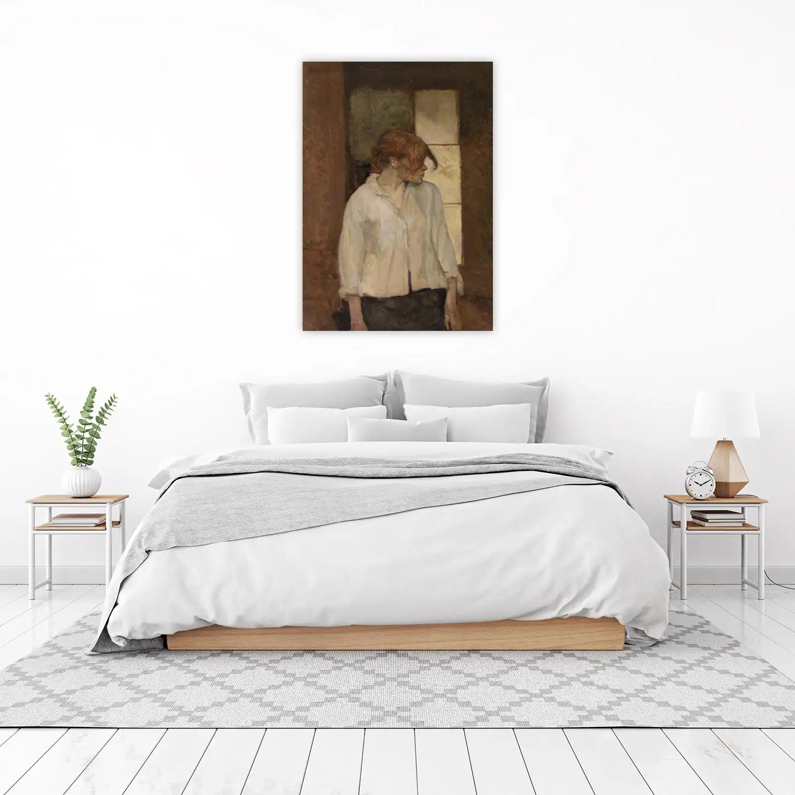 Enigmatic Woman Portrait Wall Art - Home Decor