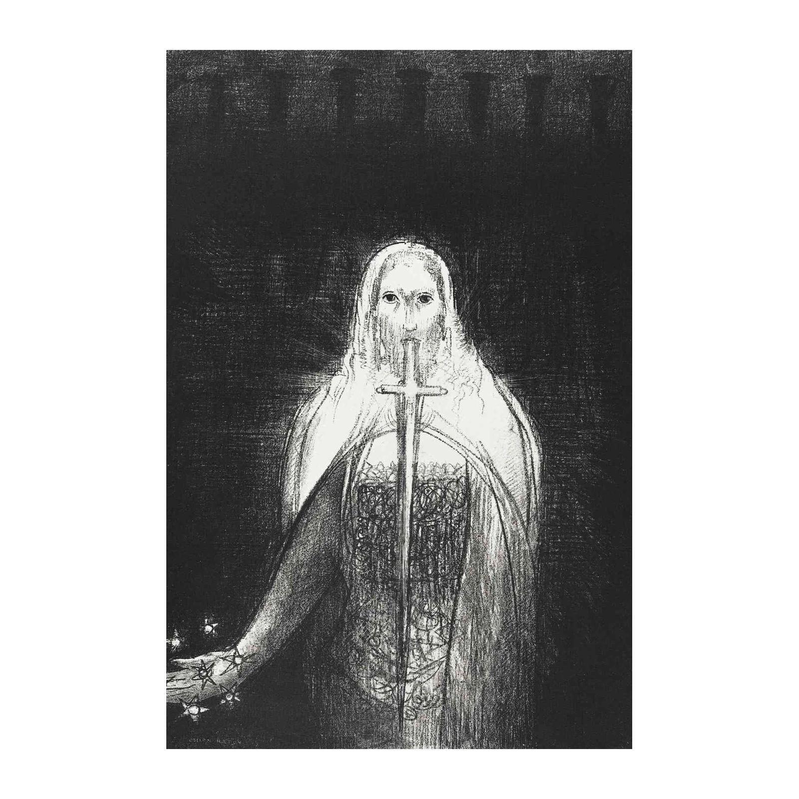 Mystic Figure with Sword Wall Art