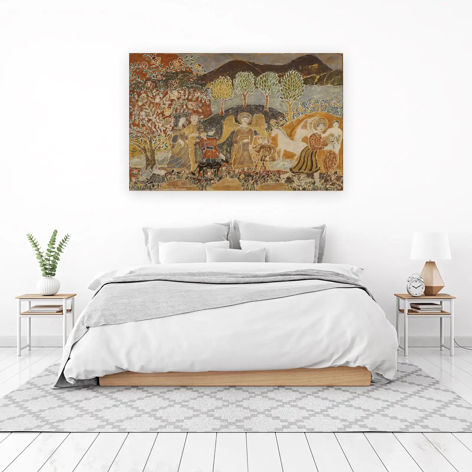 Mythical Landscape Angel Unicorn Wall Art