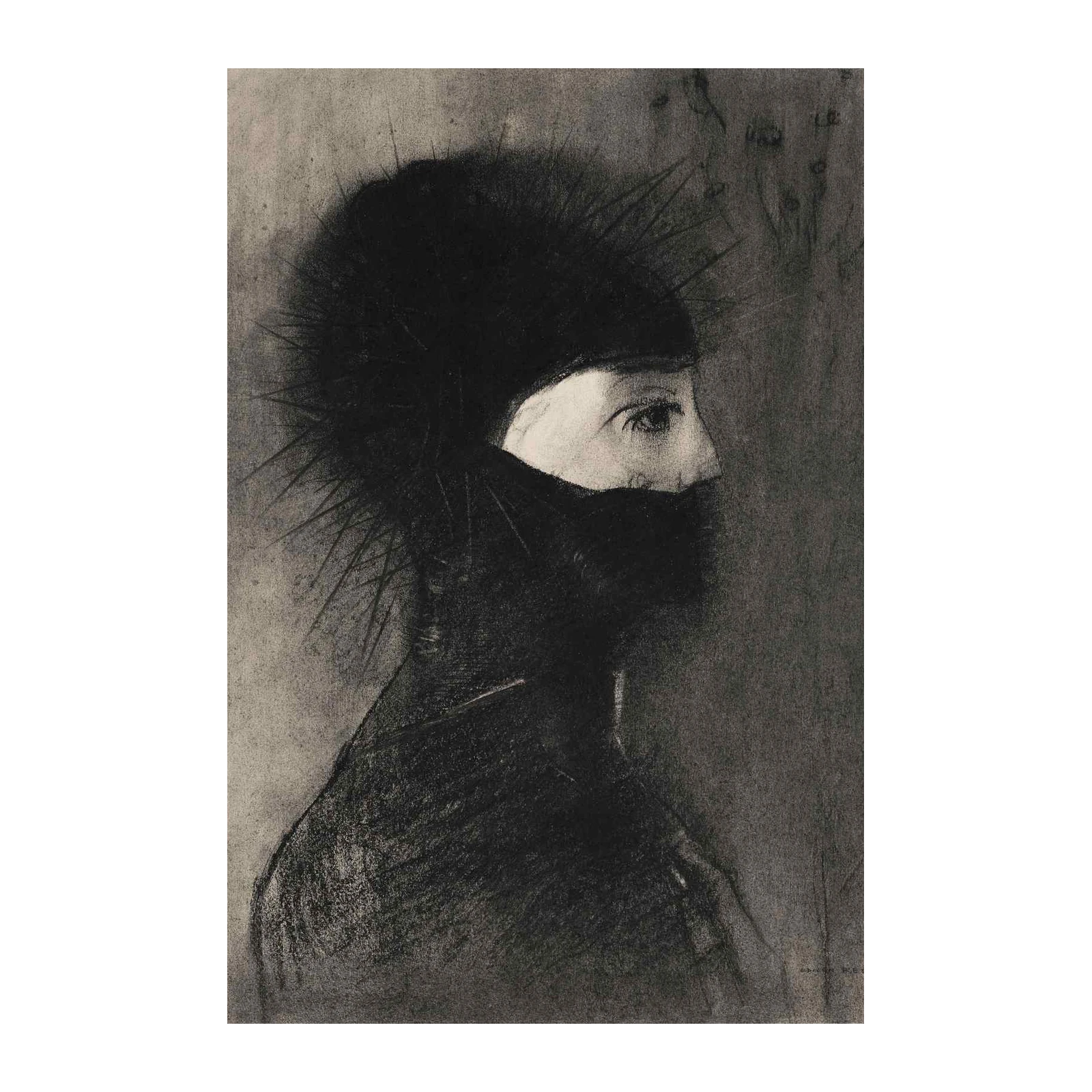 Mysterious Figure with Spikes Wall Art