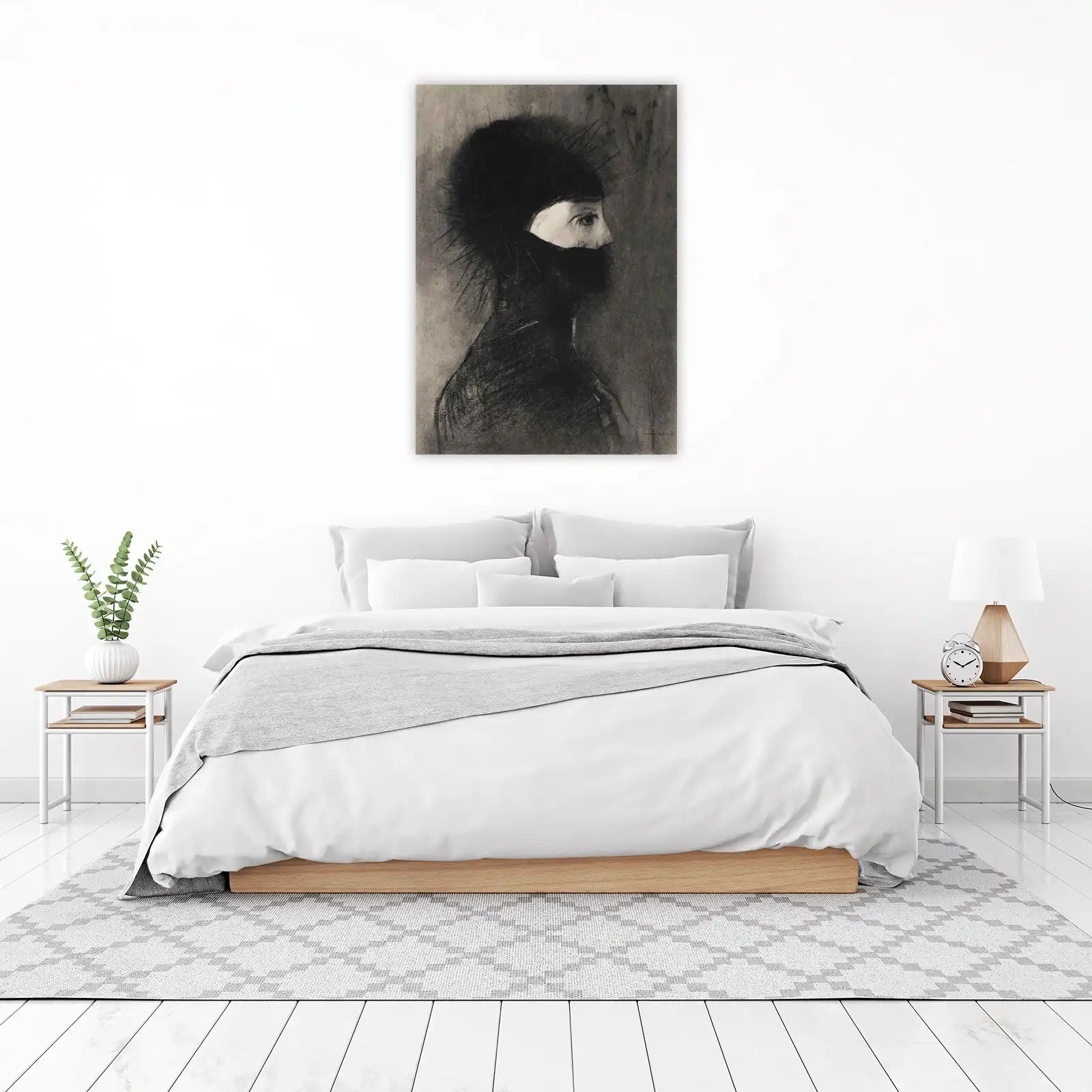 Mysterious Figure with Spikes Wall Art